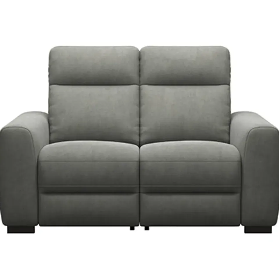 Leen Bakker Bank James elektrisch verstelbaar 2-zits - stof Gaucho - donkergrijs New