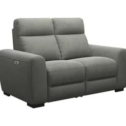 Leen Bakker Bank James elektrisch verstelbaar 2-zits - stof Gaucho - donkergrijs New