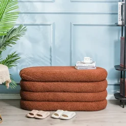 Nordlys Bank met opbergruimte in terracotta lussen Online