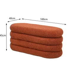 Nordlys Bank met opbergruimte in terracotta lussen Online