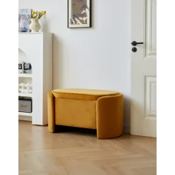 Nordlys Bank met opbergruimte in witte lussen Best