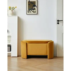 Nordlys Bank met opbergruimte in witte lussen Best