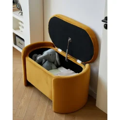 Nordlys Bank met opbergruimte in witte lussen Best