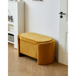 Nordlys Bank met opbergruimte in witte lussen Best