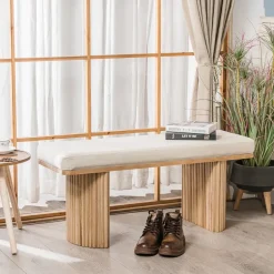 Nordlys Bank met opbergruimte in fluweel Discount