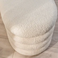 Nordlys Bank met opbergruimte in witte lussen Clearance