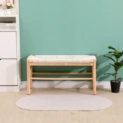 Nordlys Bank met opbergruimte van massief grenen en touw Outlet