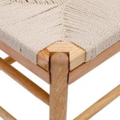 Nordlys Bank met opbergruimte van massief grenen en touw Outlet