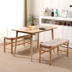 Nordlys Bank met opbergruimte van massief grenen en touw Outlet