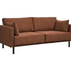 Leen Bakker Bank Siem 2,5-zits - ribstof Fjord - terracotta Outlet