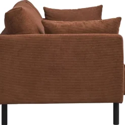 Leen Bakker Bank Siem 2,5-zits - ribstof Fjord - terracotta Outlet