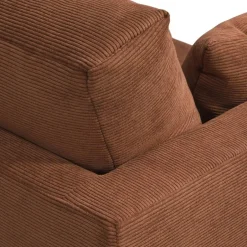 Leen Bakker Bank Siem 2,5-zits - ribstof Fjord - terracotta Outlet