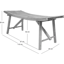 Nordlys Bank van bamboehout Hot