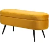 Nordlys Bank van metaal en geel mosterdfluweel Sale