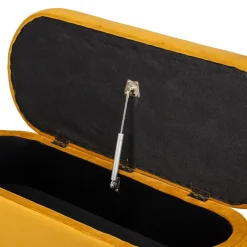 Nordlys Bank van metaal en geel mosterdfluweel Sale