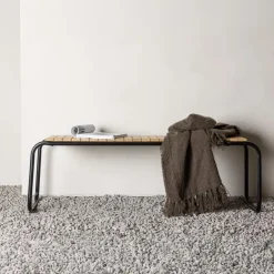 Fjôrd Bankje Naturel Hout - 136x40x46cm - Holmbeck Discount