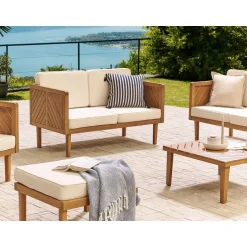 Beliani BARATTI - Tuinbank - Lichte houtkleur - Acaciahout