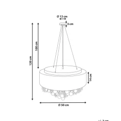 Beliani BARBEIRA - Kroonluchter - Zilver - Ijzer Best