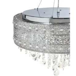 Beliani BARBEIRA - Kroonluchter - Zilver - Ijzer Best