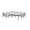 Garden Impressions Barcelona lounge-diningset -5-dlg. - c. black -dark grey - valley sand Best