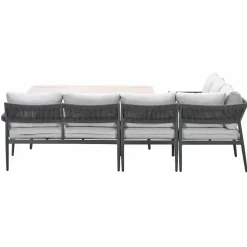 Garden Impressions Barcelona lounge-diningset -5-dlg. - c. black -dark grey - valley sand Best