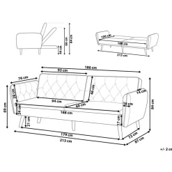 Beliani BARDU - Slaapbank 2-zits - Groen - Fluweel Hot