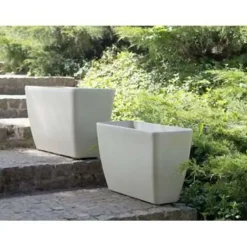 Beliani BARIS - Plantenbak - Beige - 60 cm - Stenenmix Online