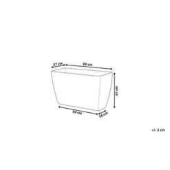 Beliani BARIS - Plantenbak - Beige - 60 cm - Stenenmix Online