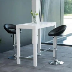 Giga Living Barkruk - Zwart PU leer - Zithoogte 79cm - Trana - Set van 2 Online