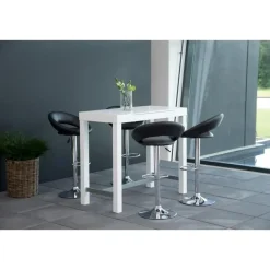 Giga Living Barkruk - Zwart PU leer - Zithoogte 79cm - Trana - Set van 2 Online