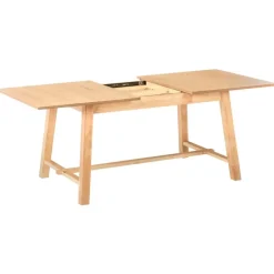 Beliani BARNES - Eettafel - Lichthout - 160/200 x 90 cm - MDF Outlet