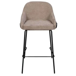 Giga Meubel Barstoel Taupe - Zithoogte 65cm - Scandinavisch - Stoel Maxime - Set van 2 Online