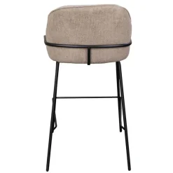 Giga Meubel Barstoel Taupe - Zithoogte 65cm - Scandinavisch - Stoel Maxime - Set van 2 Online