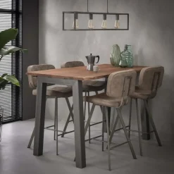 Giga Living Bartafel Acaciahout - 147cm - Rechthoekig - Tafel Edge Clearance