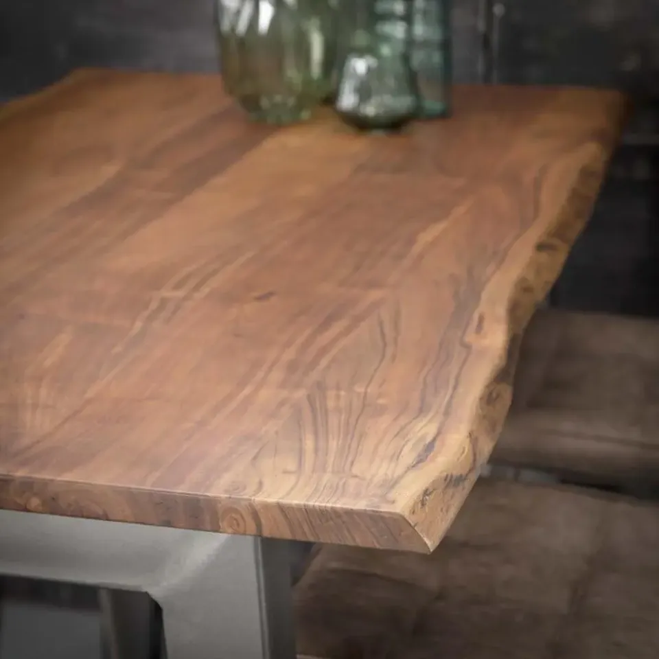 Giga Living Bartafel Acaciahout - 147cm - Rechthoekig - Tafel Edge Clearance
