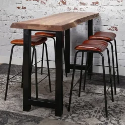 Giga Living Bartafel Boomstam Acaciahout - Naturel - Rechthoek - 150cm New