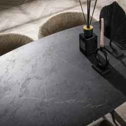 Giga Living Bartafel Keramieklook - 140x75x92cm - Deens Ovaal Outlet