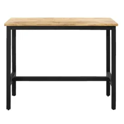 Leen Bakker Bartafel Kyan - zwart/naturel - 105x137x67 cm New