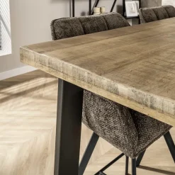 Giga Living Bartafel Mangohout Licht - 135x70x92cm - Trapeziumpoten Sale