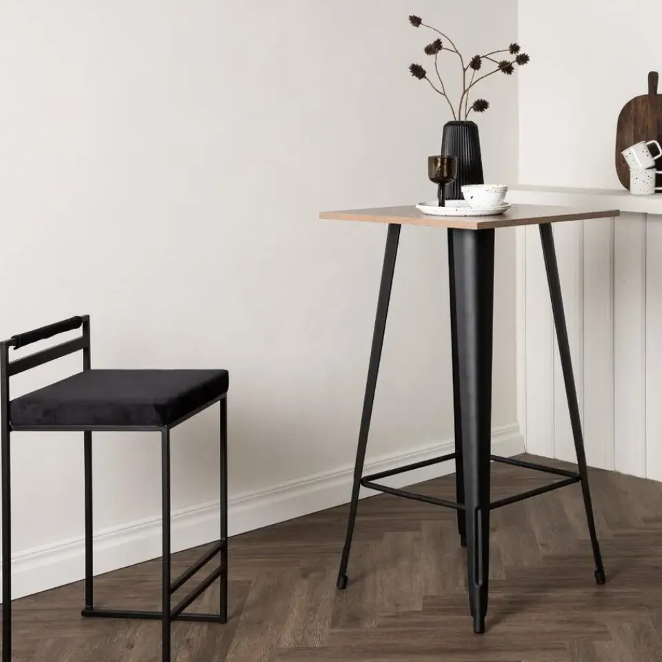 Fjôrd Bartafel Zwart Hout - 60x60x105cm - Tempe Online