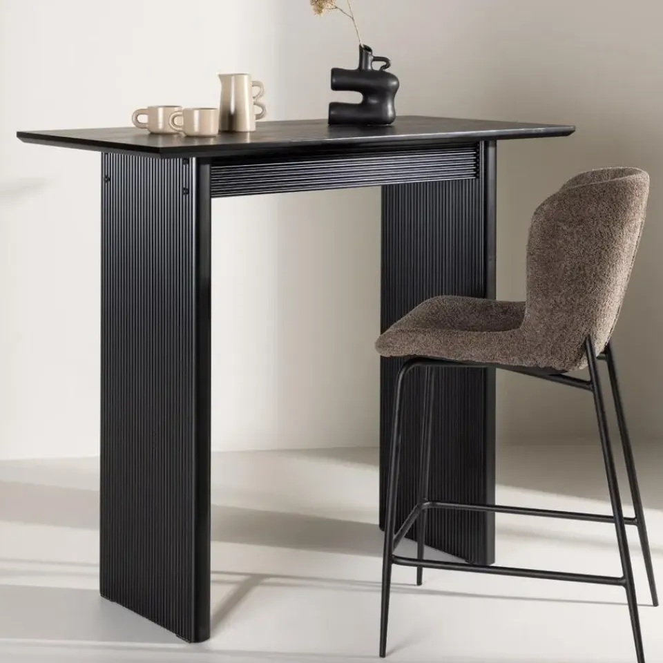 Fjôrd Bartafel Zwart Hout - 120x60x105cm - Vail Best