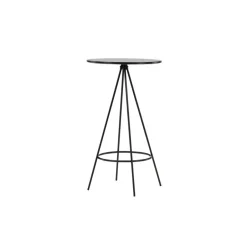 Fjôrd Bartafel Zwart Hout - 60x60x105cm - Bistro Hot