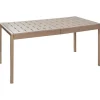 Beliani BARTICA - Tuintafel - Bruin - 154 x 84 cm - Synthetisch materiaal Clearance