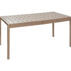 Beliani BARTICA - Tuintafel - Bruin - 154 x 84 cm - Synthetisch materiaal Clearance