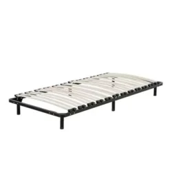 Beliani BASIC - Vrijstaande lattenbodem - Zwart - 90 x 200 cm - Staal Outlet