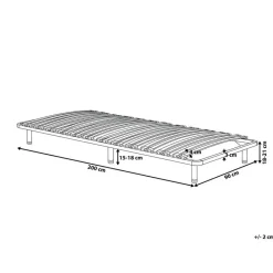 Beliani BASIC - Vrijstaande lattenbodem - Zwart - 90 x 200 cm - Staal Outlet