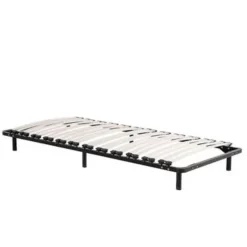 Beliani BASIC - Vrijstaande lattenbodem - Zwart - 90 x 200 cm - Staal Outlet
