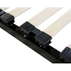 Beliani BASIC - Vrijstaande lattenbodem - Zwart - 90 x 200 cm - Staal Outlet