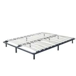 Beliani BASIC - Vrijstaande lattenbodem - Zwart - 160 x 200 cm - Staal Online