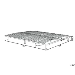 Beliani BASIC - Vrijstaande lattenbodem - Zwart - 160 x 200 cm - Staal Online